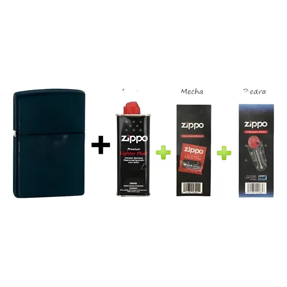 Combo Zippo Mod 218 + Fluido+piedras+mecha + Grabado Gratis