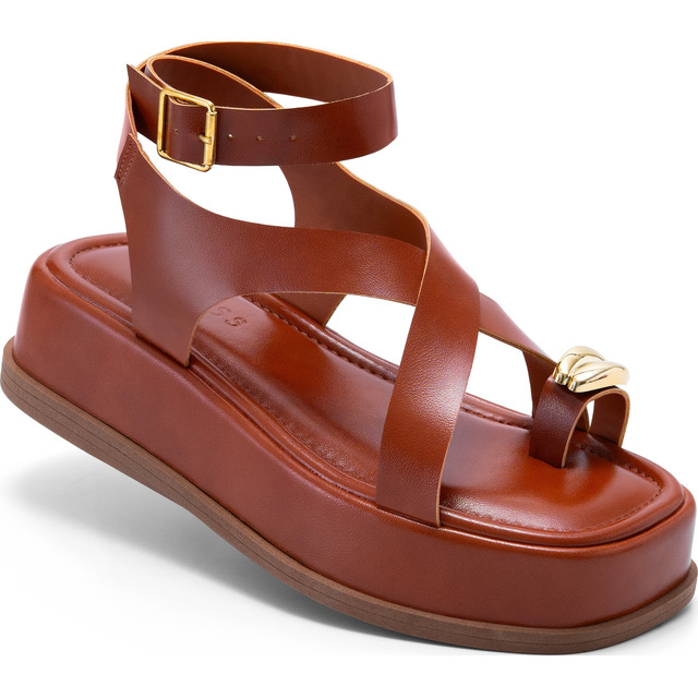 Sandália Feminina Lumiss Flatform Enfeite Metalizado Fivela Sandália Feminina Lumiss Flatform Enfeite Metalizado Fivela