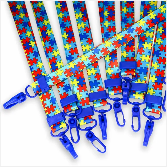 25 Cordões Autismo/autista Com Trava De Segurança