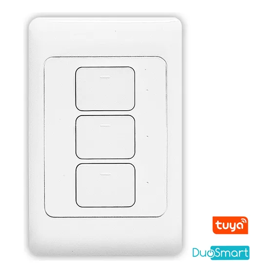 Apagador Inteligente Wifi On/off 3 Btn Alexa Google Duosmart