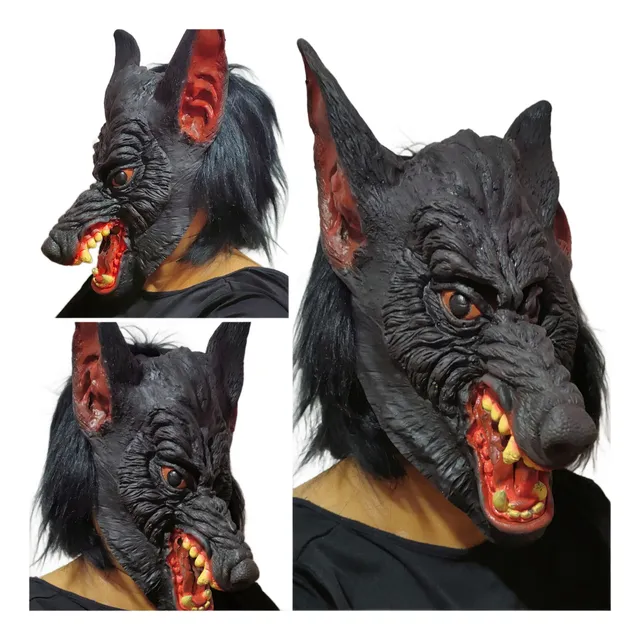 Máscara Lobo Feroz Color Negro Látex Mascaras 