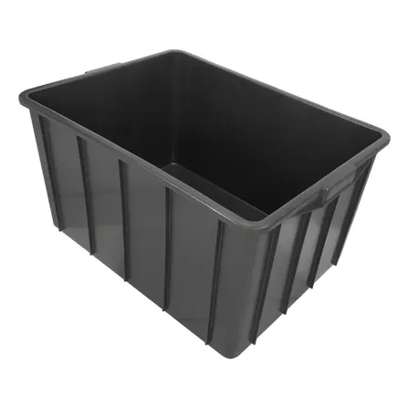 Caixa Plástica Organizadora 180l Com Tampa - Preta