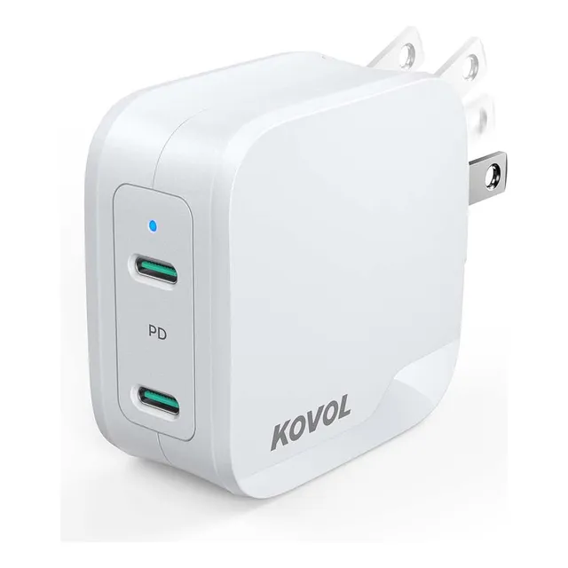 Cargador Pared Dual Usb C Bloque Carga Rapida Kovol Sprint W