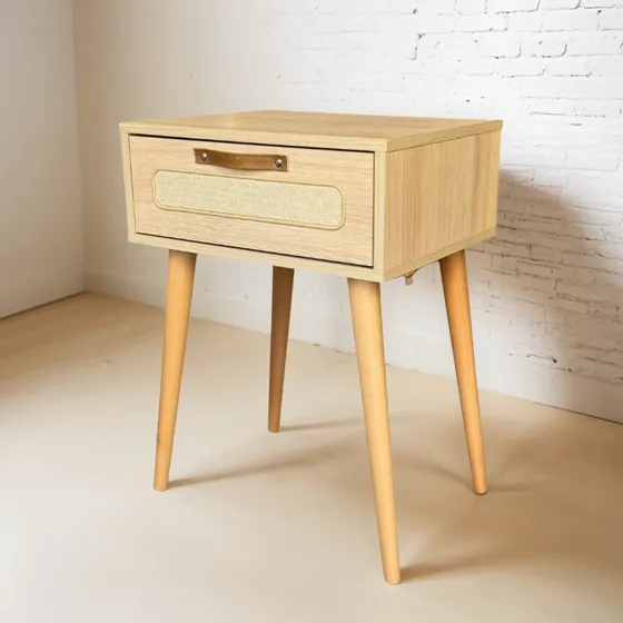 Mesa De Luz Praga Con Esterilla - Berna Home