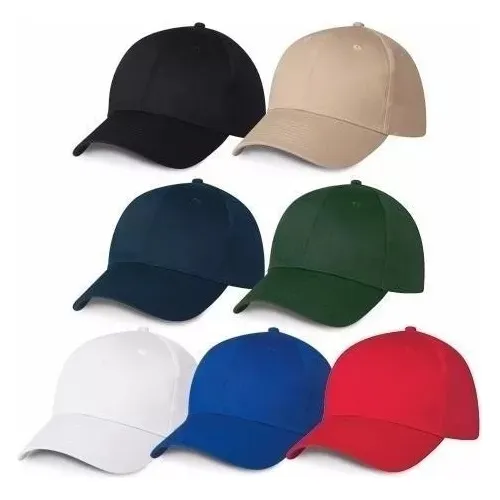 Gorras Unicolor Acrílicas Para Bordar Con Cierre Mágico 