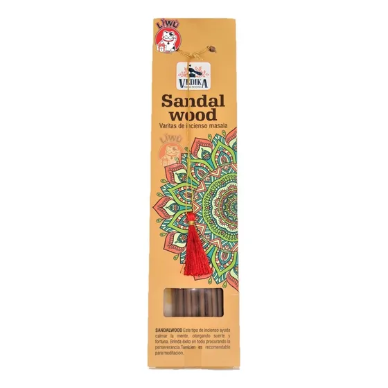 Incienso Vedika 40 Varas Lavanda Palo Santo Mirra Sándalo... Fragancia Sándalo