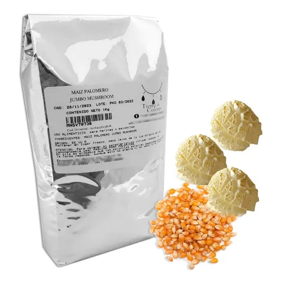 Maíz Palomero Mushroom Jumbo 1kg Palomitas Gigantes Popcorn