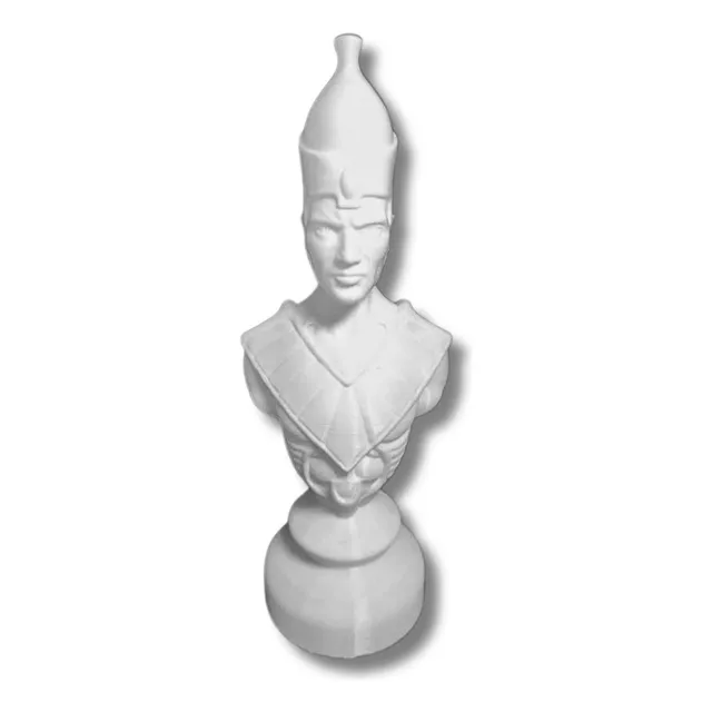 Busto Faraón Egipcio 20cm Color Blanco