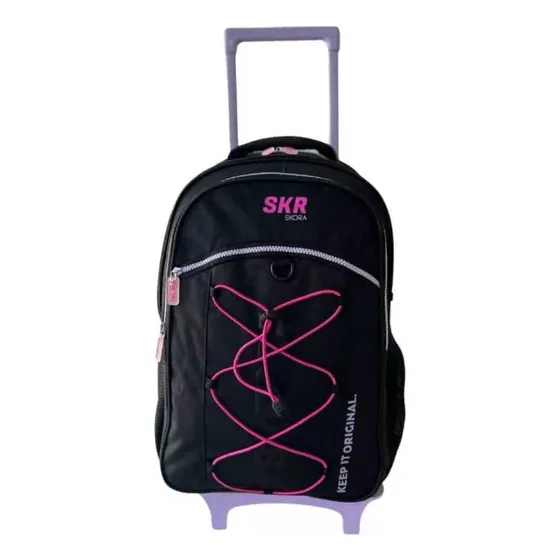 Mochila Carro Skora Elastico Colorido Infantil Escolar 18p