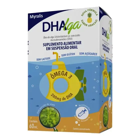 Dhalga Ômega 3 Extraído De Algas Sabor Abacaxi 60ml Myralis