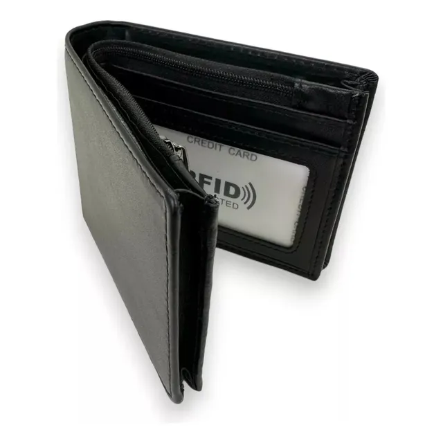 Cartera Billetera Vintage De Cuero Original Genuino Rfid