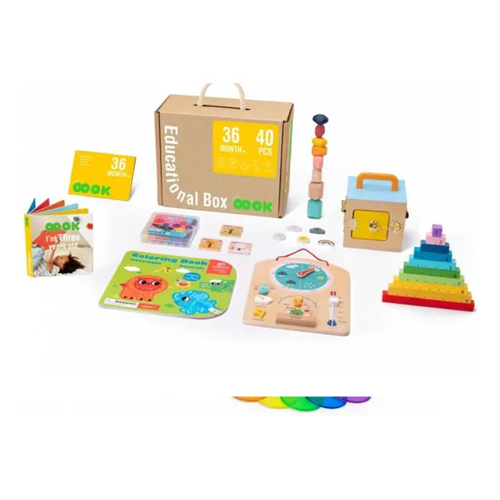 Caja Educativa +36m De Madera Tooky Toy Juegos Montessori