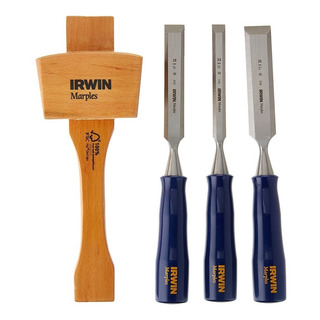 Irwin Juego De Formones De Carpintero Con Mazo De Madera Irwin Juego De Formones De Carpintero Con Mazo De Madera