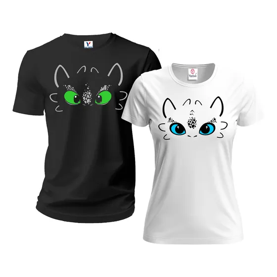 Playeras Dúo Furia Nocturna Y Furia Luminosa Novios Dragones