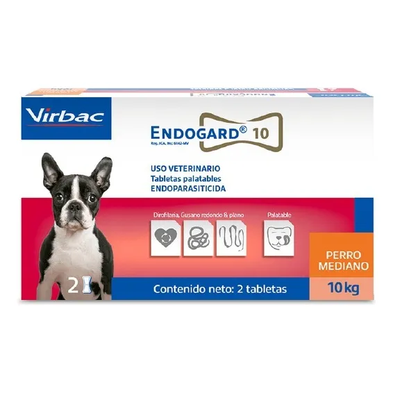 Virbac Endogard 10 2tab Antiparasitario Perros Medianos