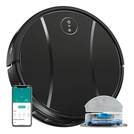 Tipdiy G90 Combinação Aspirador Robo Potente 4200pa Carregamento Automático Com App