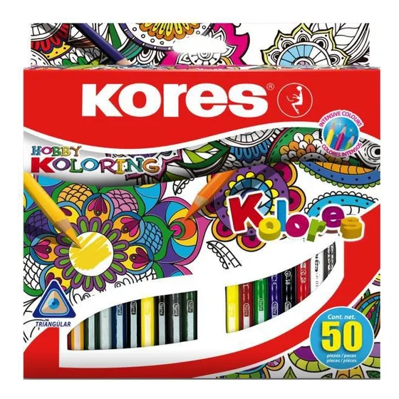 Colores Kores De Madera Caja De 50 Colores