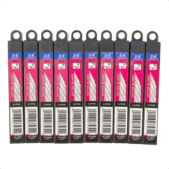 100 Lâminas De Estilete 9mm De 30 Graus Fixtools