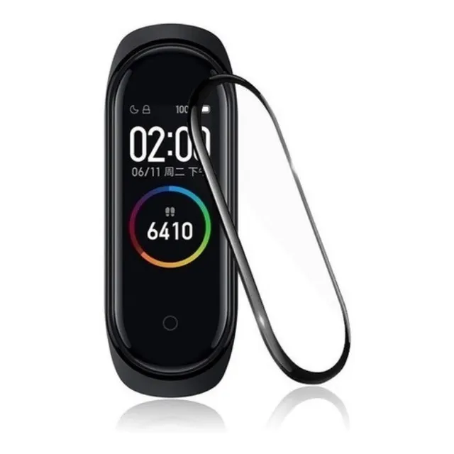 Película Xiaomi Mi Band 4 Com Borda 3d Nano + Kit Aplicação