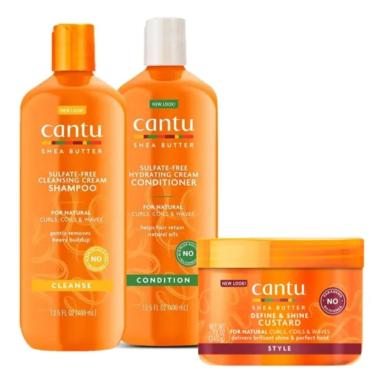 Pack Shampoo Acondicionador Karité + Gel Define&shine Cantu
