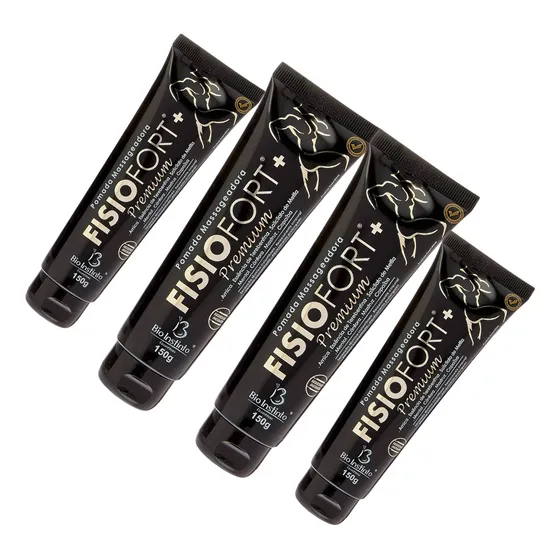 Kit 4 Pomada Crema Fisiofort Premium Masajes Alivia Artrosis Neutra