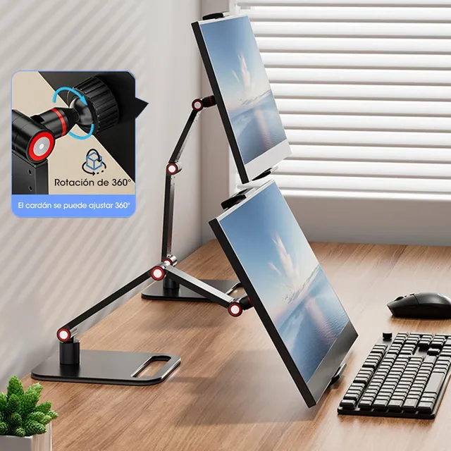 Soporte Portátil Monitor Celular Tablet 360° Ajustable Base