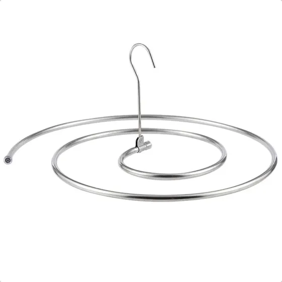 Kit 2 Varal Espiral Inox Secagem Fácil Cabide Redondo Lençol