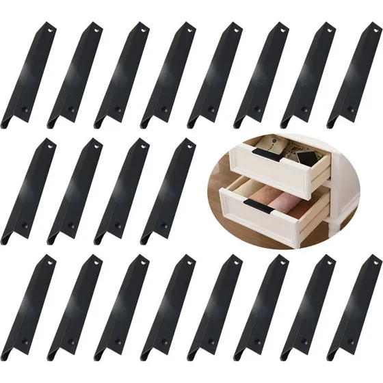 N 15 Cm Jaladera Oculta Perfil L Para Cajon Puerta Negro