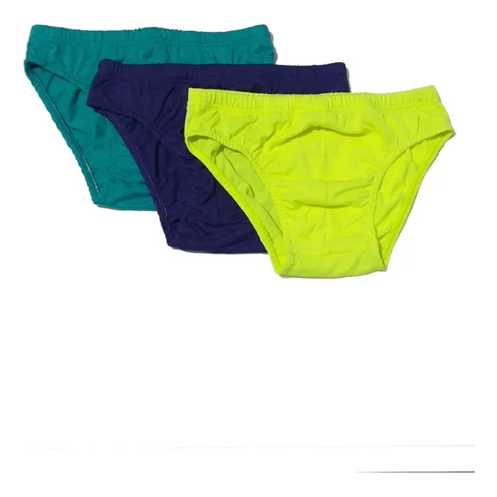 Interior Niño Talla 8 Set De 3 Unid. Turquesa Azul, Amarillo