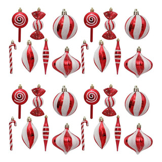 A Colgante De Navidad Con Forma De Caramelo, 28 Piezas A Colgante De Navidad Con Forma De Caramelo, 28 Piezas