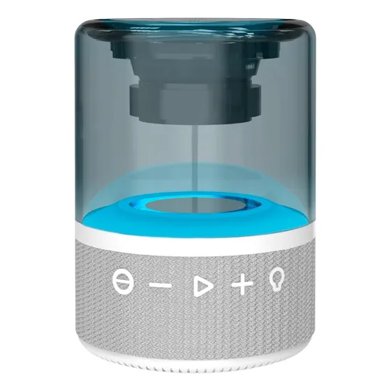 Bocina Portátil de ambientación | Glee Pure AP30 | Bluetooth 5.2 + 5W + Alimentación Tipo-C- Iluminación de Efectos Batería Recargable Li-Ion de 6hrs Advanced Series Blanco