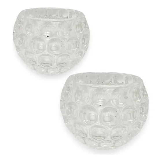 Porta Velas Vidrio Mate Candelabro  Recipiente Pack X6 