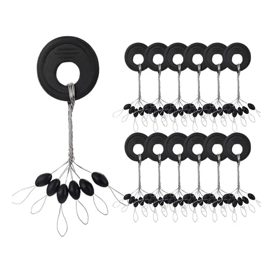 Kit C/120 Stopper Pesca Stop Borrachinhas Linha Trava Chumbo