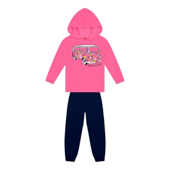 Conjunto Feminino Kyly Calça + Blusa De Moletom Com Capuz!