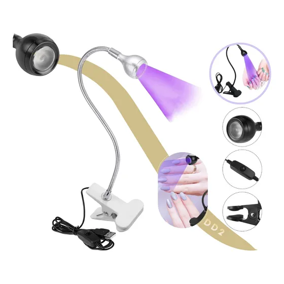 Lampara Para Uñas Uv Led 3w Manicuria Pedicuria Usb Flexible