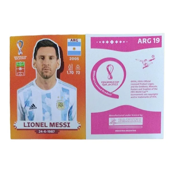 Figurita Mundial Qatar 2022 | Messi Arg19 | Original Panini