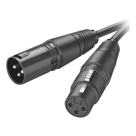 Cable De Audio Canon Xlr Macho A Hembra 1.5 Metros 3 Pines