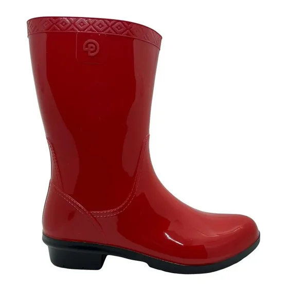 Bota Lluvia Mujer Pampero Roja Nuevo Modelo Collection 2023