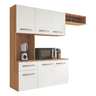 ArmĂĄrio De Cozinha Completa Suspenso Com BalcĂŁo 6 Portas 1 Gaveta BelĂssima FreijĂł/branco Fiorello ArmĂĄrio De Cozinha Completa Suspenso Com BalcĂŁo 6 Portas 1 Gaveta BelĂssima FreijĂł/branco Fiorello