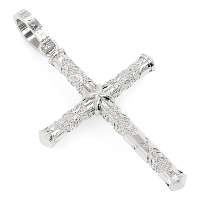 Pingente Cruz Crucifixo Prata 925 Super Detalhado