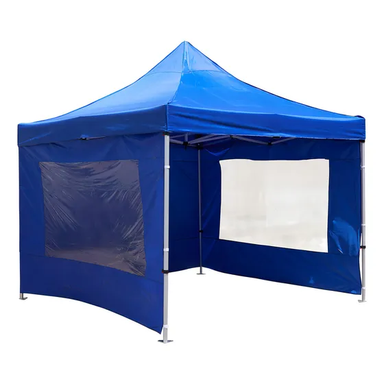 Gazebo Profesional Plegable Impermeable Ultra Resistente de Aluminio Azul 3x3Mts Garden Life