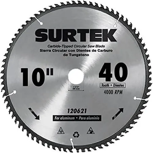 Disco Sierra Circular P/madera 10 - 40 Dtes. Surtek 160621 Color Plateado