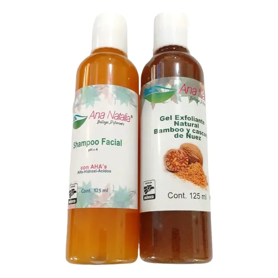 Kit: Shampoo Facial & Exfoliante Cascara De Nuez 125 Ml C/u