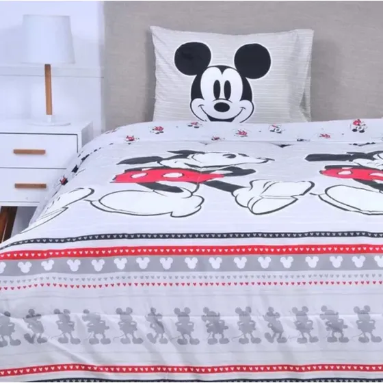 Plumón Infantil Reversible Disney Marvel Apto 1 Pl Y 1.5 Pl Color Mickey