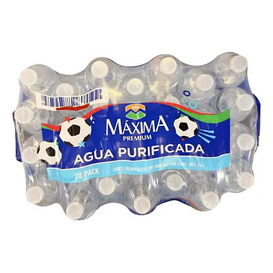 Agua Purificada Máxima Premium 28 Botellas 500 Ml