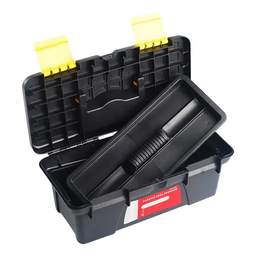 AKPT出品 Caixa de Ferramentas Plástica Arqplast 4 Compartimentos Preto