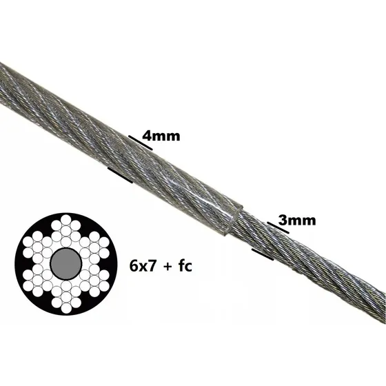Guaya Acero Forrada 1/8 O 3 Mm  Por Metro