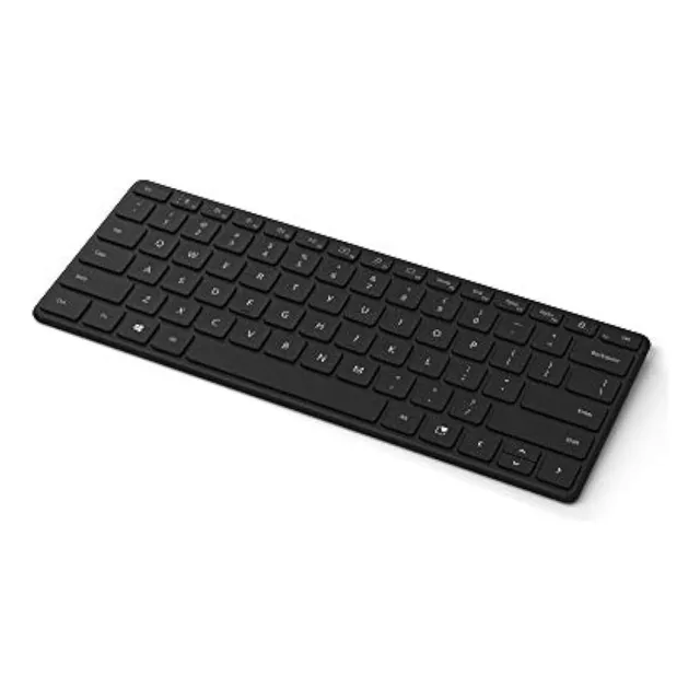 Teclado Microsoft Compacto De Diseño, Negro Mate