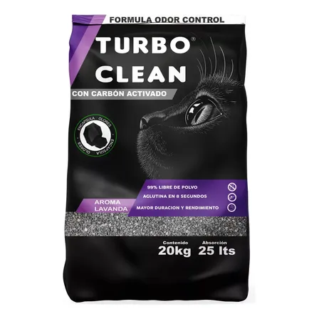 Arena Aglutinante Turbo Clean Odor Control 20kg Aroma Lavanda