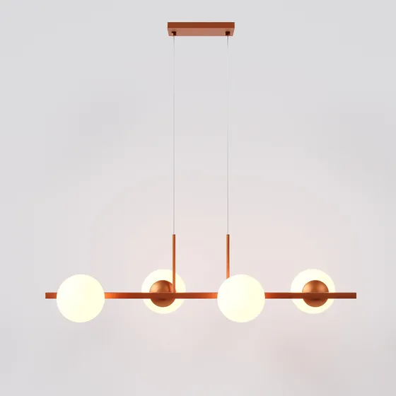 Lustre Pendente Jabuticaba Linear Orbit Globo 12cm Cor Cobre